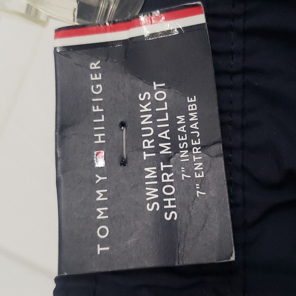 TOMMY HILFIGER MENS XL SWIM TRUNKS MAILLOT SHORTS BLUE CORE NWT 7" INSEAM - Picture 5 of 8
